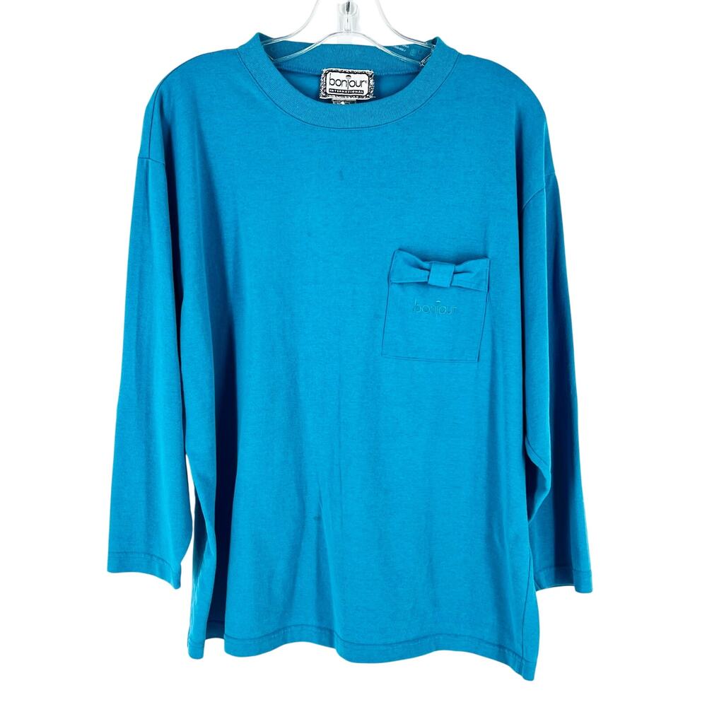 90s Bonjour Aqua long sleeve top 1990s vintage